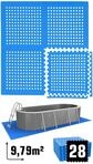 Eyepower - 9,8 M&sup2; Poolunterlage - 28 Eva Matten 62x62 - Unterlegmatten Set -...