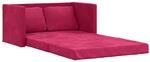 Bodensofa Mit Schlaffunktion Weinrot 122x204x55 Cm Samt - Vidaxl