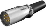 Mikrofonstecker, Xlr-stecker (5-pin), Mit Vergoldeten Kontakten Und Geschraubter