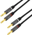 Logilink Ca1211 Audio Anschlusskabel 5.0 M Schwarz Geschirmt, Farbcodiert