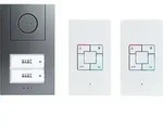 M-e - Audio-t&uuml;rsprechanlagen-set Ad-4020, 2-familienhaus, Alu