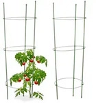 12x Rankhilfe Tomaten Im Set, H&ouml;henverstellbare Ringe, Pflanzst&auml;be, Balkon, Beet,