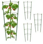 Relaxdays - Rankhilfe, 4er Set, 3 Ringe, Hxd: 45 X 18 Cm, Blumen & Nutzpflanzen,