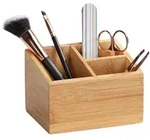Bambus Organizer Terra 3 F&auml;cher, Ideal F&uuml;r Schmuck, Pinsel Und Stifte, Braun,
