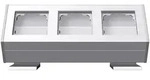 Gira Profil 55 3-fach, Mit Befestigungswinkel, Aluminium, Reinwei&szlig;, 119327