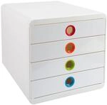 Pop-box Schubladenbox Mit 4 Laden Wei&szlig; Exacompta