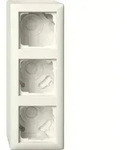 Gira Ap-geh&auml;use 3f + Rahmen Standard 55 Cremewei&szlig; [106301], 1063 01