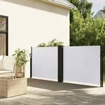 Seitenmarkise Ausziehbar Wei&szlig; 120x600 Cm Vidaxl
