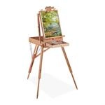 Kofferstaffelei Holz, F&uuml;r Erwachsene, H&ouml;he & Neigung Verstellbar, Tragbar, Xl