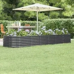 Hochbeet Verzinkter Stahl 296x80x36 Cm Anthrazit Vidaxl