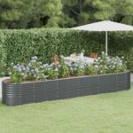 Hochbeet Pulverbeschichteter Stahl 440x80x68 Cm Anthrazit - Vidaxl