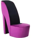 Stuhl In St&ouml;ckelschuh-form Lila Samt - Vidaxl