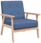 Sessel Blau Stoff - Vidaxl