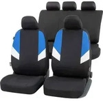 Carcomfort - Autositzbezug Cala, Pkw-schonbez&uuml;ge Komplettset Schwarz/blau/wei&szlig;