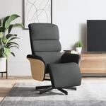 Relaxsessel Mit Fu&szlig;teil Dunkelgrau Stoff - Vidaxl