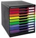 Exacompta - Schubladenbox Modulo 10 Schubladen Din A4+ Polystyrol Geh&auml;usefarbe: