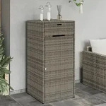 Gartenschrank Grau 55x55x111 Cm Poly Rattan Vidaxl