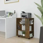 Vidaxl - Rollschrank R&auml;uchereiche 60x35x75 Cm Holzwerkstoff