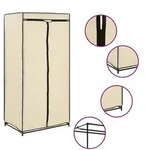 Kleiderschrank Creme 75&times;50&times;160 Cm Vidaxl