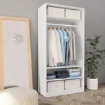 Kleiderschrank Wei&szlig; 100&times;50&times;200 Cm Holzwerkstoff Vidaxl