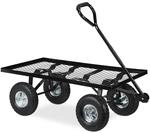 Handwagen Flach, Garten, Mit Luftbereifung, Hxbxt: 34,5 X 51 X 96 Cm, Bis 200 Kg,