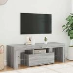 Vidaxl - Tv-schrank Mit Led-leuchten Grau Sonoma 120x35x40 Cm