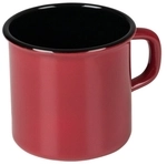 Riess Topf Becher Mit B&ouml;rdel Classic Color Rot &Oslash;8cm 3/8 Liter