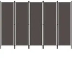 5-tlg. Raumteiler Anthrazit 250x180 Cm Vidaxl