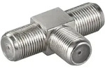 Goobay - F-adapter, T-st&uuml;ck: F-buchse Doppelt F-buchse, Adapter-buchse Aus Zink