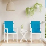 Gartenstuhlauflagen F&uuml;r Niedriglehner 2 Stk. Blau 100x50x3 Cm Vidaxl