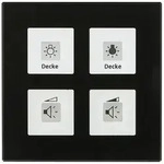 Knx Rf+ Funk Glastaster Plus 4-fach Mit Aktor, Schwarz