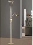 Led Deckenfluter Arizona Mit Leselampe & Dimmer 180cm Hoch, Messing