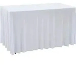 Vidaxl 2 Pcs Stretch Table Covers With Skirt 120x60,5x74 Cm White