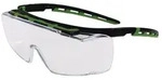 Schutzbrille Kubik En 166, En 170 B&uuml;gel Schwarz/gr&uuml;n, Scheibe Klar Polycarbonat