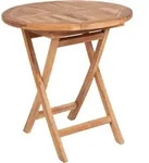 Devries ""woodie"" Klapptisch Holztisch Gartentisch Aus Teakholz Rund &Oslash;70 X 75 Cm