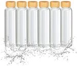 Trinkflasche Mit Bambusdeckel, 6er Set, 500 Ml, Wasserflasche Mit H&uuml;lle,