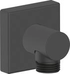 Wandanschlussbogen Duravit Universal, Mit Eckiger Wandabdeckung, Schwarz Matt
