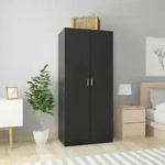 Kleiderschrank Schwarz 80x52x180 Cm Holzwerkstoff - Vidaxl
