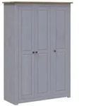 Vidaxl - Kleiderschrank 3-t&uuml;rig Grau 118&radic;&oacute;50&radic;&oacute;171,5 Cm Kiefer Panama...
