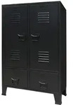 Kleiderschrank Metall Industrie-stil 67 X 35 X 107 Cm Schwarz - Vidaxl