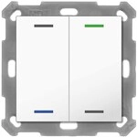 Mdt Technologies Taster Light 55 2-fach Rgbw, Rws/gl&auml;, Neutral Be-tal5502.01