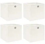 Aufbewahrungsboxen 4 Stk. Wei&szlig; 32x32x32 Cm Stoff Vidaxl