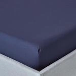 Homescapes - Spannbettlaken Marineblau, Fadendichte 200, 140 X 190 Cm