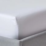 Homescapes - Luxus Spannbettlaken 90x190 Cm Wei&szlig; Satin-spannbetttuch 100%