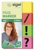 Sigel Haftmarker Hn635 Gelb, Orange,gr&uuml;n,pink 4 X 40 Bl./pack.