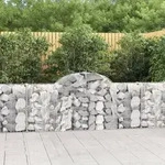Vidaxl - Gabionen Mit Hochbogen 11 Stk. 200x30x80/100cm Verzinktes Eisen