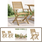 Vidaxl - Gartenst&uuml;hle 2 Stk. Klappbar 54,5x61,5x86,5cm Massivholz Akazie