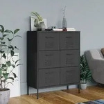 Schubladenschrank Anthrazit 80x35x101,5 Cm Stahl - Vidaxl