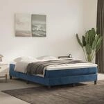 Taschenfederkernmatratze Dunkelblau 140x200x20 Cm Samt Vidaxl