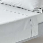 Homescapes - Bettlaken Ohne Gummizug Silber Grau, Fadendichte 200, 240 X 275 Cm